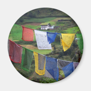 Nahaufnahme von Gebetsflaggen Magnet