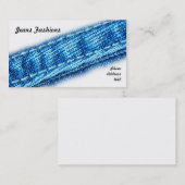 Nahaufnahme von Jeans und von Denim-Gewebe Visitenkarte (Vorne/Hinten)