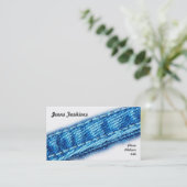 Nahaufnahme von Jeans und von Denim-Gewebe Visitenkarte (Stehend Vorderseite)