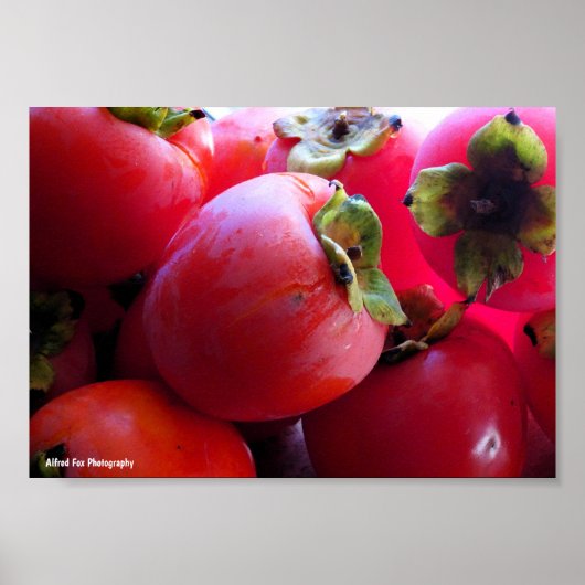 Nahaufnahme von Persimmonfrucht Poster (Vorne)