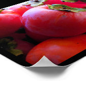 Nahaufnahme von Persimmonfrucht Poster (Ecke)