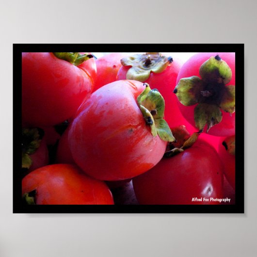 Nahaufnahme von Persimmonfrucht Poster (Vorne)