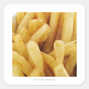 Nahaufnahme von Pommes-Frites Quadratischer Aufkleber