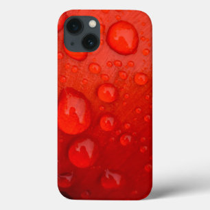 Nahaufnahme von Regentropfen auf Tulpenblatt Case-Mate iPhone Hülle