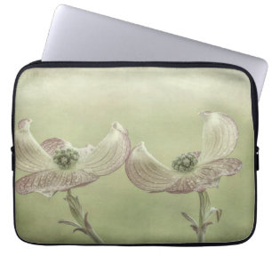Nahaufnahme von rosa Dogwood-Blüten Seabeck, WA Laptopschutzhülle