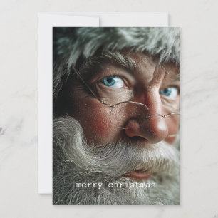 Nahaufnahme von Santa Claus Feiertagskarte