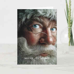 Nahaufnahme von Santa Claus Feiertagskarte