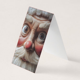 Nahaufnahme von Santas überraschter Miene