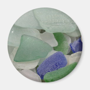 Nahaufnahme von Strandglas, Alaska Magnet