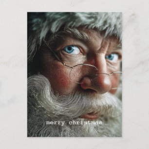 Nahaufnahme von Weihnachtsmann Feiertagspostkarte