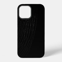 Nahaufnahme Weiße Web und schwarze Iphone-Hülle