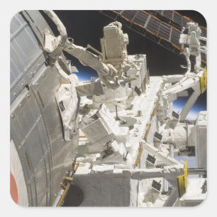 Nahaufnahmeansicht der Komponenten Quadratischer Aufkleber