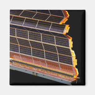 Nahaufnahmeansicht der Solarstromanlagen Magnet