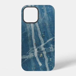 Nahaufnahmefoto von blauer Wandfarbe iPhone 12 Hülle