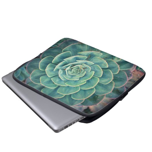 NahaufnahmeSucculent Laptopschutzhülle (Vorne Knopf)