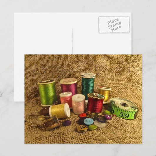 Nähbedarf Postkarte (Vorne/Hinten)