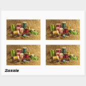 Nähbedarf Rechteckiger Aufkleber (Blatt)