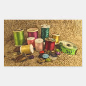 Nähbedarf Rechteckiger Aufkleber (Vorderseite)