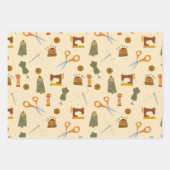 Nähbegriffe Abpackpapier Geschenkpapier Set (Vorderseite 3)