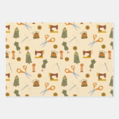 Nähbegriffe Abpackpapier Geschenkpapier Set (Vorderseite)