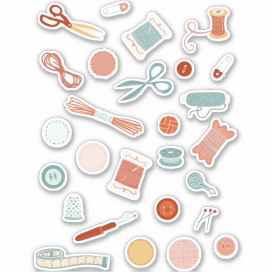 Nähbegriffe für die Dressherstellung Aufkleber (Vorderseite)