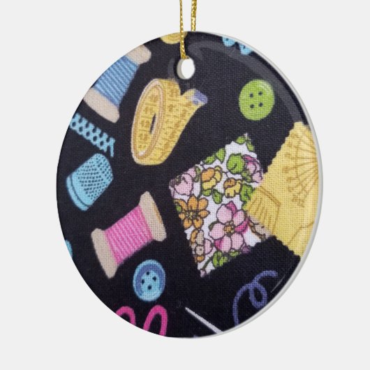 Nähbegriffe Keramik Ornament (Links)