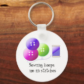 Nähbegriffe mit Sprichwort Schlüsselanhänger (Vorderseite)