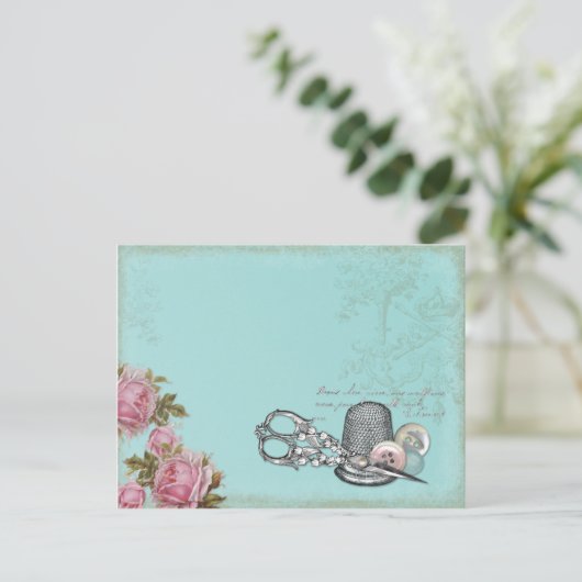 Nähbegriffe Postkarte (Stehend Vorderseite)