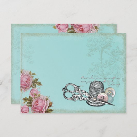 Nähbegriffe Postkarte (Vorne/Hinten)