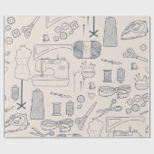 Nähbegriffe Seamstress Hobby Craft Geschenkpapier (Flach)