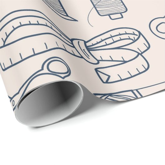 Nähbegriffe Seamstress Hobby Craft Geschenkpapier (Rolleneckpunkt)