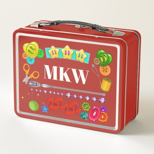 Nähbegriffe - Siehe Rückseite - Metall Brotdose (Rückseite)