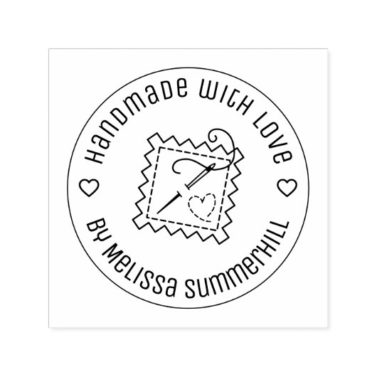 Nähboote handgefertigt mit Liebe Permastempel (Design)