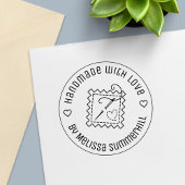 Nähboote handgefertigt mit Liebe Permastempel