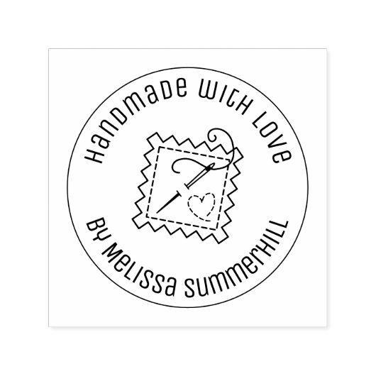 Nähboote handgefertigt mit Liebe Permastempel (Design)