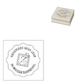 Nähboote handgefertigt mit Liebe Wavy Gummistempel (Stempel)