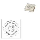 Nähboote handgefertigt mit Liebe Wavy Gummistempel (Stempel)