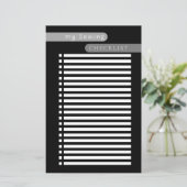 Nähcheckliste Schwarz-weiß (Stehend Vorderseite)