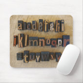 Nahe Alphabetaufzeichnung auf Schreibmaschine 2 Mousepad (Mit Mouse)