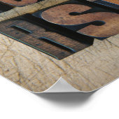 Nahe Alphabetaufzeichnung auf Schreibmaschine 2 Poster (Ecke)