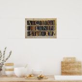 Nahe Alphabetaufzeichnung auf Schreibmaschine 2 Poster (Küche)