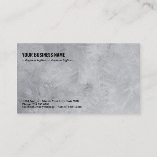 Nahe Anbringung der leeren alten Betonwand Visitenkarte (Rückseite)