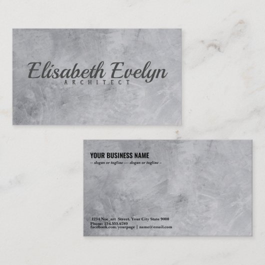 Nahe Anbringung der leeren alten Betonwand Visitenkarte (Vorne/Hinten)