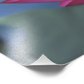 Nahe Aufbereitung der roten Lotus-Blume und der gr Fotodruck (Ecke)