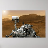 Nahe Aufführung der Mars Neugier Rover Poster (Vorne)