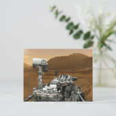 Nahe Aufführung der Mars Neugier Rover Postkarte (Stehend Vorderseite)