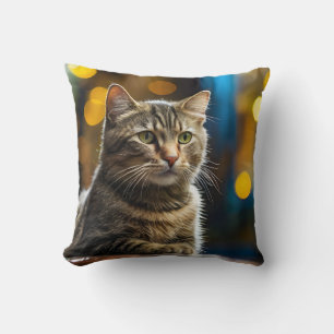 Nahe Aufnahme der Niedlichen Katzenverkleidung Kissen
