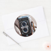 Nahe Aufnahme einer antiken Kamera Runder Aufkleber (Umschlag)