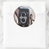 Nahe Aufnahme einer antiken Kamera Runder Aufkleber (Tasche)