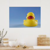 Nahe Aufnahme einer Gummiente Poster (Küche)